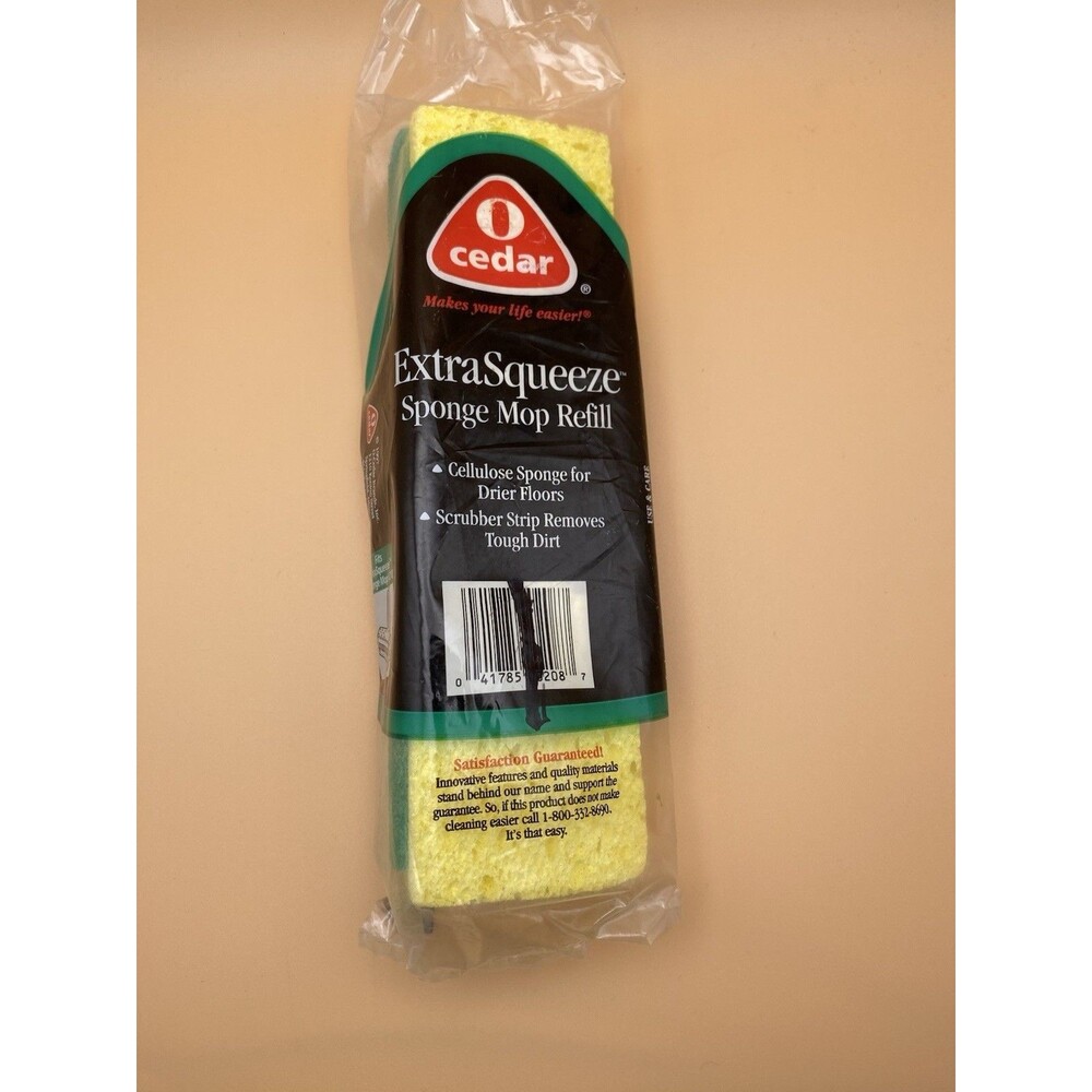 O-Cedar ExtraSqueeze Sponge Mop Refill Cellulose Scrubber Strip